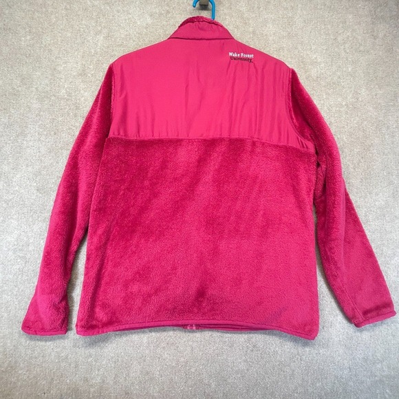 Wake Forest Deacs Fleece Sweater Jacket Women's 2XL Pink Champion Full Zip Mock - Picture 13 of 15